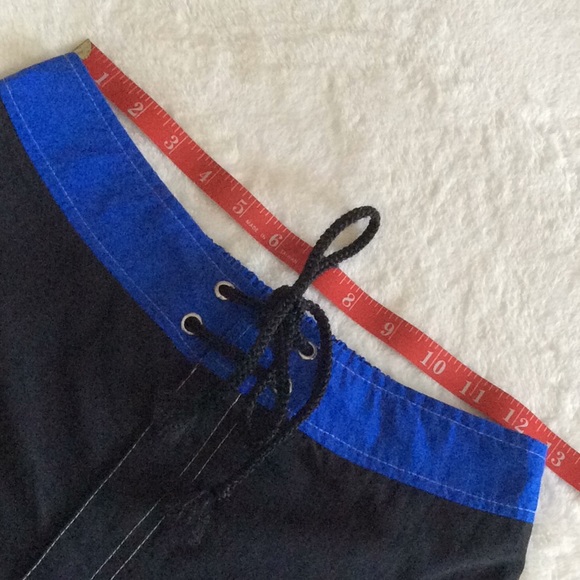 Swim Board Shorts Vintage Black and Cobalt Blue - Picture 5 of 6
